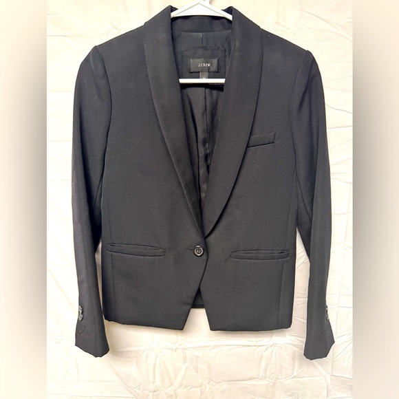 J. Crew Black Womans blazers size 00 100% wool - Picture 1 of 3